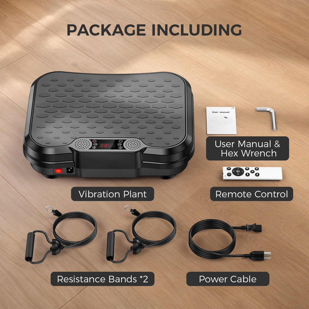 AoraPulseFit SZ02 Whole Body Vibration Plate, Slim Space Saving