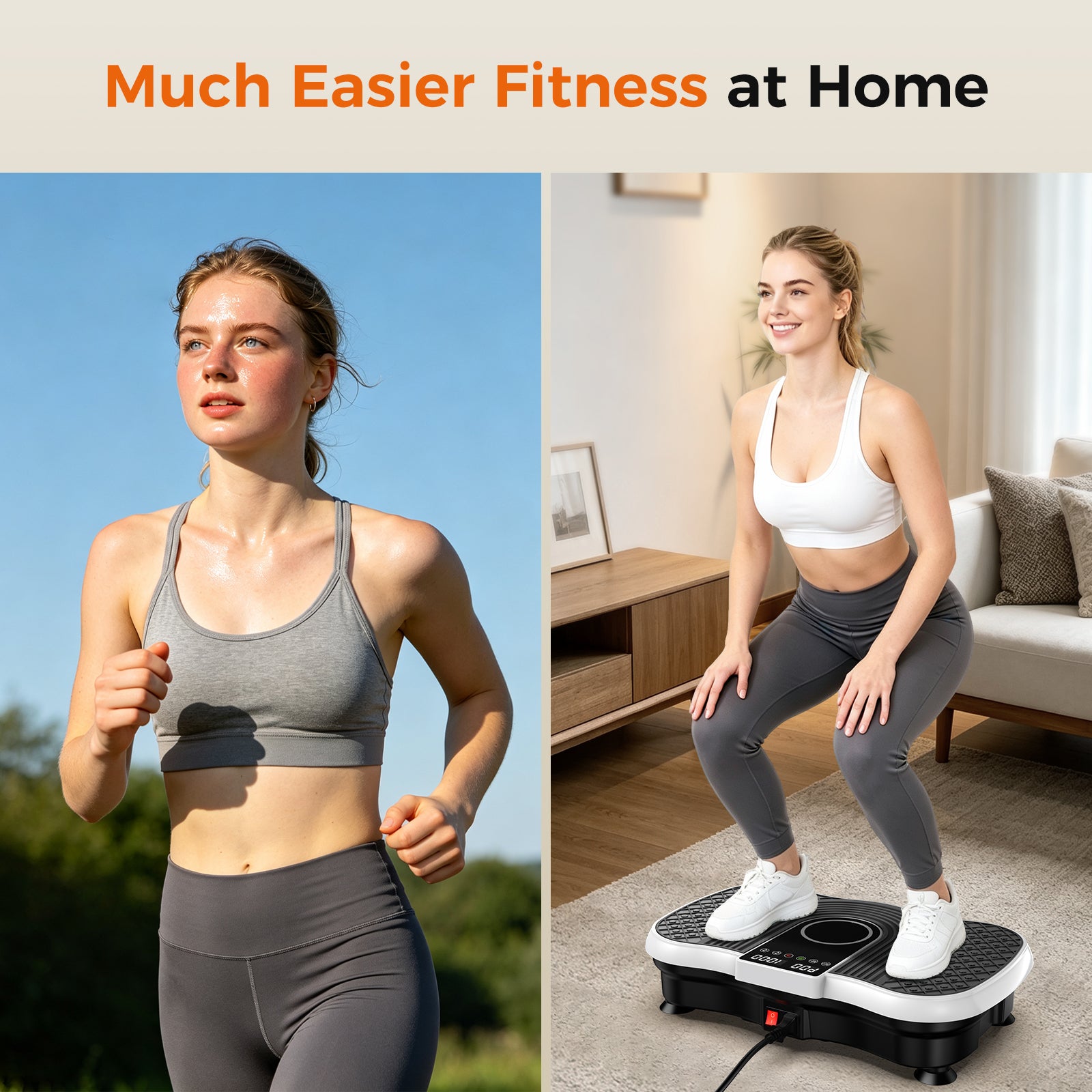 AoraPulseFit Home Vibration Plate With a Maximum Weight Capacity of 330 lbs
