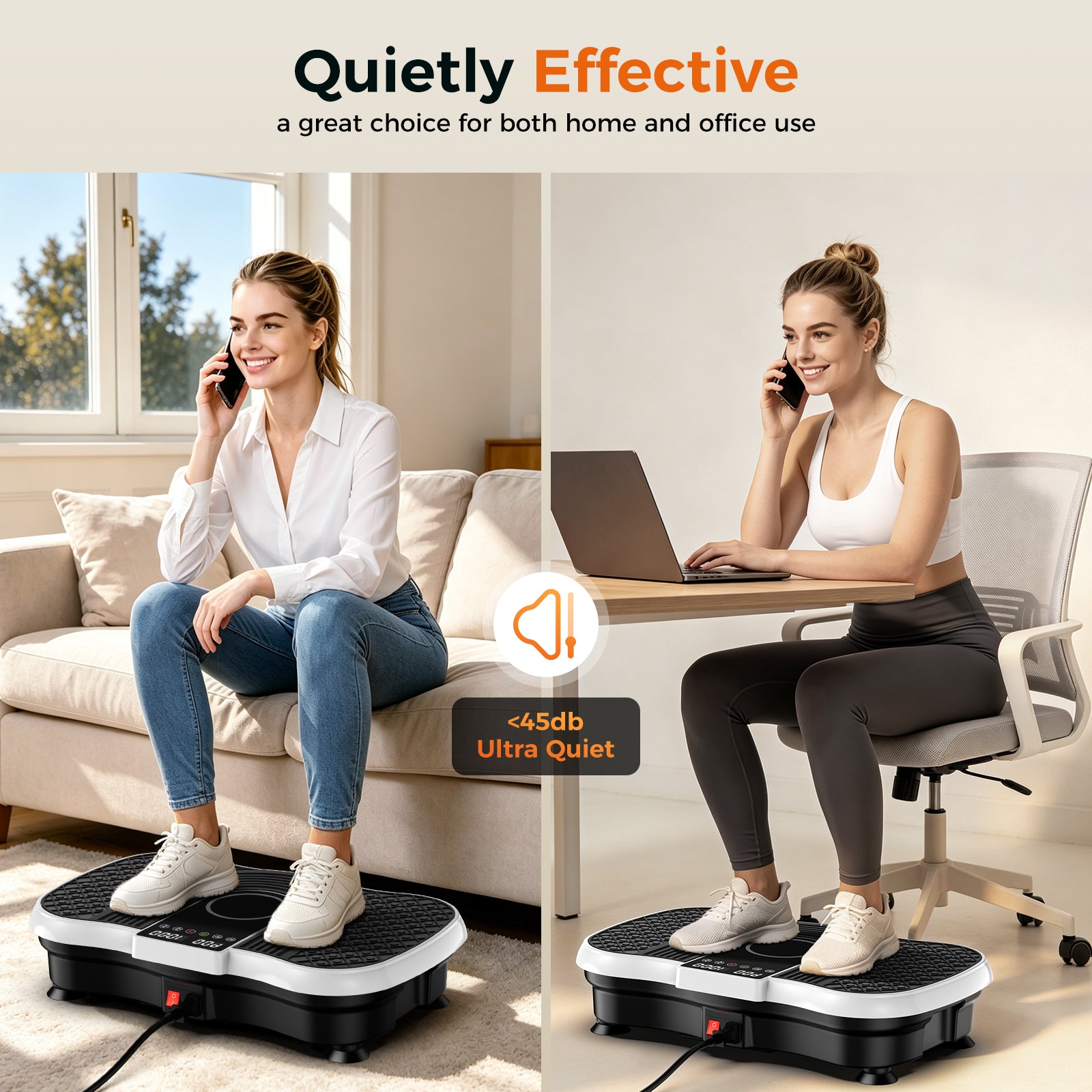 AoraPulseFit Home Vibration Plate With a Maximum Weight Capacity of 330 lbs