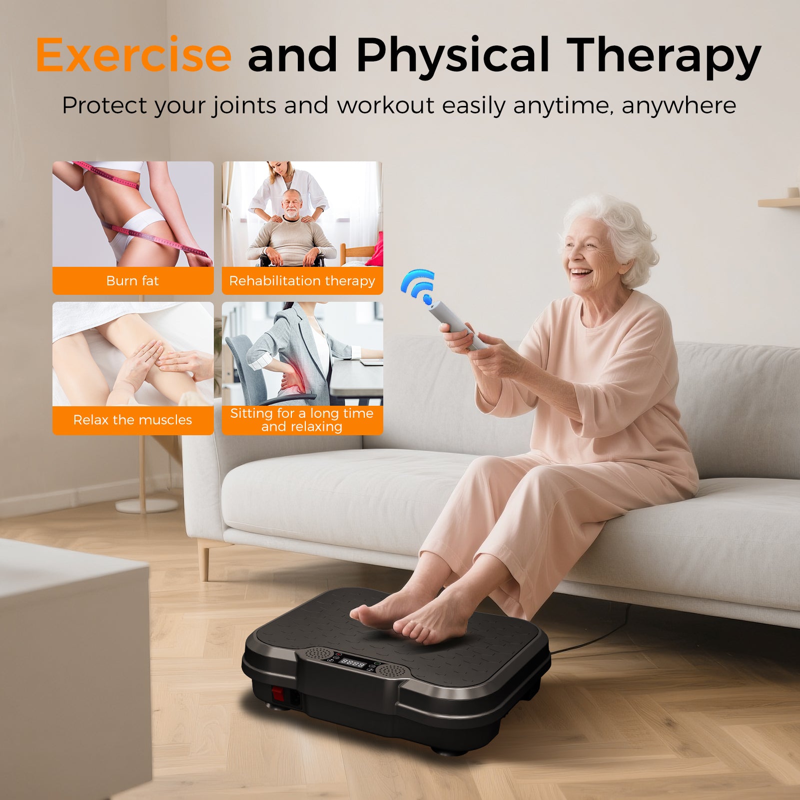 Vibration Plate Fat Shaking Machine, Bluetooth Music Function, 330LBS Large Load Whole Body Workout Platform for Weight Loss & Body Shaping Home Fitness Equipment