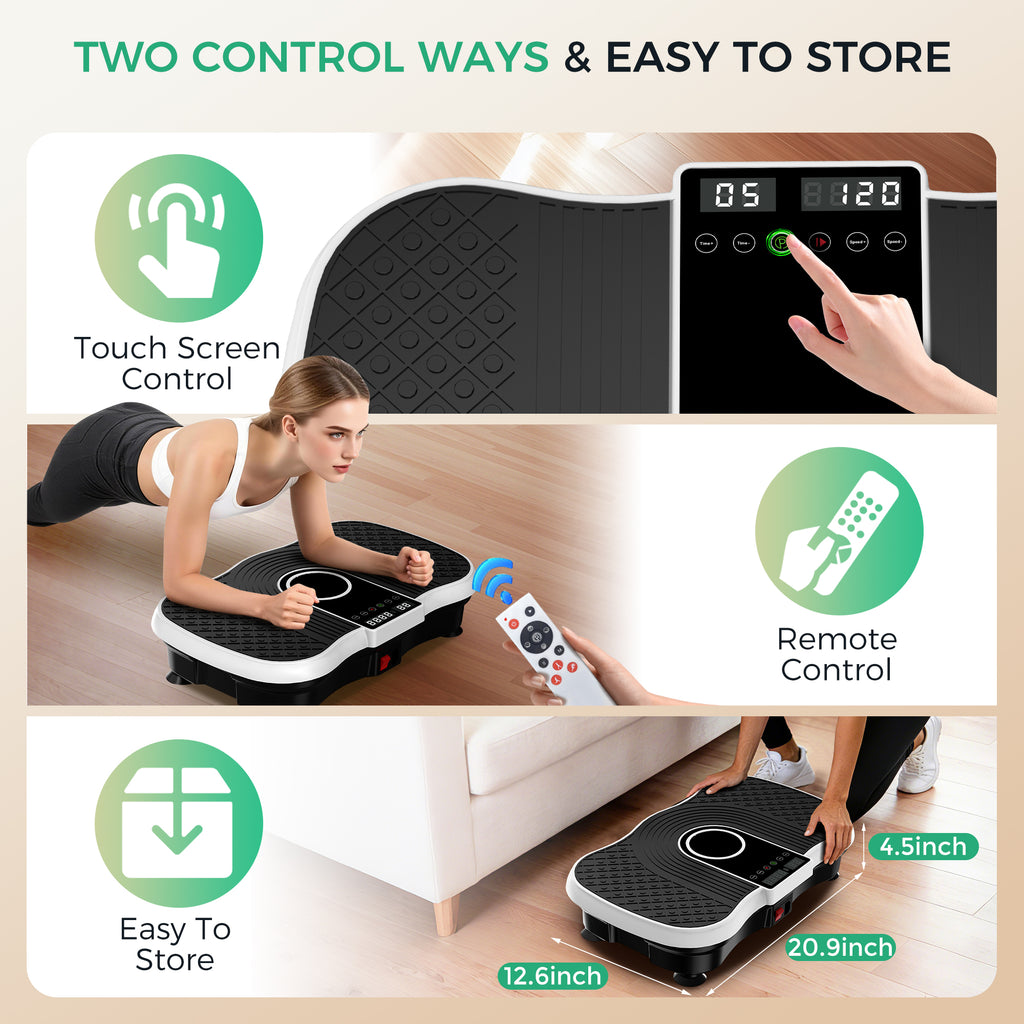 AoraPulseFit Home Vibration Plate With a Maximum Weight Capacity of 330 lbs