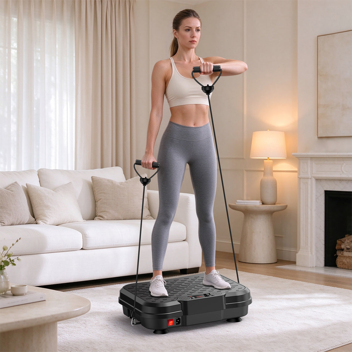 AoraPulseFit SZ02 Whole Body Vibration Plate, Slim Space Saving
