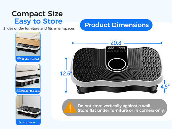 AoraPulseFit SZ09 Home Vibration Plate With a Maximum Weight Capacity of 400 lbs