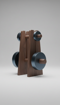 Minimalist Walnut Dumbbell Rack
